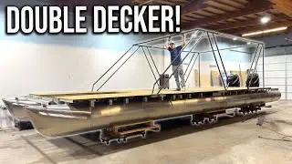 Building My Dream Yacht From Scratch Pt 6 - Building A Double Decker Second Level!