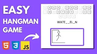 Hangman Game with HTML CSS and JavaScript | Beginner Tutorial