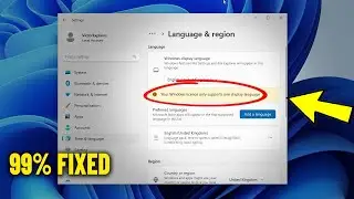 Your Windows 11 / 10 license supports only one display language - How to Fix Can't change language ✅