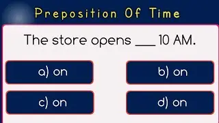 Prepositions Of Time " At / On / In " Quiz || Ladla Education