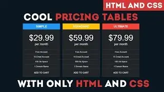 Amazing Pricing Tables With Only Html And Css