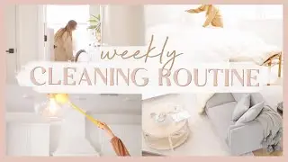 MY CLEANING ROUTINE | daily habits, weekly tasks, & DIY homemade citrus spray! ✨