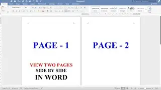 How to View Two Pages Side by Side in Microsoft Word