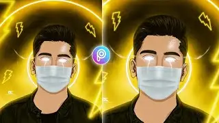 30 Second Neon Mask & Thunder Visual Photo Editing In Picsart App By Deepak Creations 