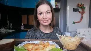 МУКБАНГ МЯСО С КАРТОШКОЙ ПОД СЫРОМ, КВАШЕНАЯ КАПУСТА/MUKBANG HALK FAMILY