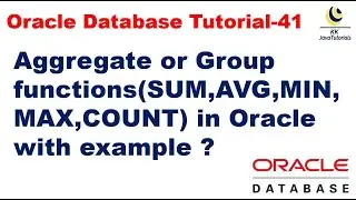 Aggregate or Group functions in Oracle with Example(SUM,AVG,MIN,MAX,COUNT)?||Oracle Database