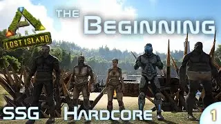 ARK The Beginning! Hardcore Lost Island | Lets Play Ep1