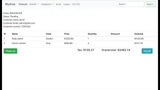 ecommerce online shop How to Generate Dynamic PDF  using flask, python tutorial  part 39