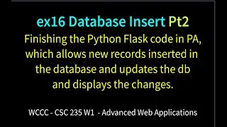 ex16 Database Insert Pt2