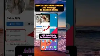 How to add social and website links on facebook