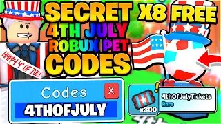 SECRET 4TH OF JULY ROBUX PET CODES IN ARM WRESTLE SIMULATOR Roblox