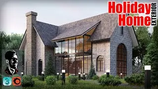 Holiday Home - Exterior Tutorial - Sketch -  3Ds Max Corona Renderer - Photorealistic Render