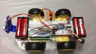 Robotic car with Smart breaking system and sleeping time by   Arduino nano and ultrasonic sensor.