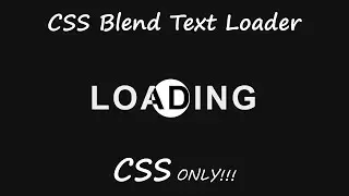 Blend Text Loader HTML CSS | Loader CSS Animation