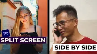 How To Create a Split Screen Side by Side Video Effect | In Adobe Premiere Pro