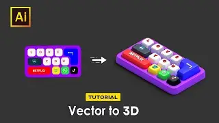 How to convert ' VECTOR into 3D ' in Illustrator  |  MAD BOX