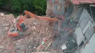 Снос многоквартирного дома в Орле