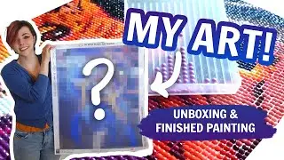 First Diamond Painting! Unboxing MY Art as a diamond painting