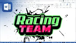 Racing Logo Text Effect in Microsoft Word (Tutorial WordArt for beginners)