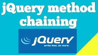 What is jQuery method chaining with example ?