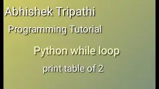 python while loop print table of 2