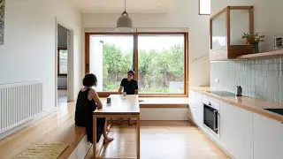 A Contemporary Brick Home Extension Now Connects with the Garden