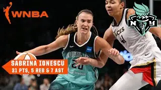 Sabrina Ionescu SHOWERS 6 3PM for 31 PTS to blow out Aces ☔ | WNBA on ESPN