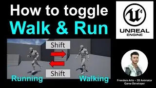 How to toggle walk run with shift button - Unreal Engine Tutorial