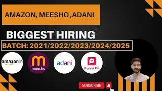 Meesho, Zomato, Amazon Biggest Hiring | OFF Campus Drive For 2025, 2024, Batch | Fresher Jobs