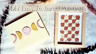 Easy Beginner Friendly Textured Wall Art using Spackle | Boho Home Decor