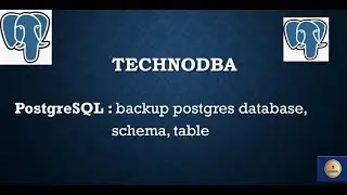 PostgreSQL : Backup Scenario - Database, Schema , Table