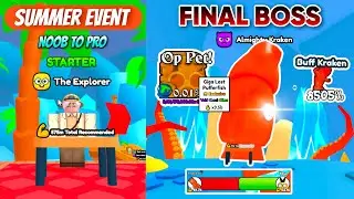 SUMMER EVENT  🌞🏝️ NOOB TO PRO | OP PET! - BEST Arms | FINAL BOSS & Arm Wrestle Simulatle Roblox