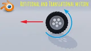 How to link Rotational and Translational motion of the wheel in Blender - 205