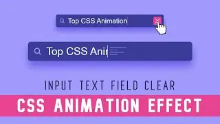 Input Field Clear Animation Effect using HTML & CSS