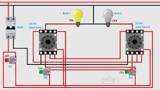 interlocking circuit using 11 pin relay wiring diagram