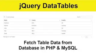 02 - How to use jQuery Datatables in PHP & MySQL with Source Code