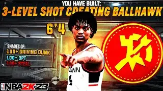 NEW “3-LEVEL SHOT CREATING BALL HAWK” IS THE BEST BUILD IN NBA 2K23! *NEW* BEST GAME-BREAKING BUILD!
