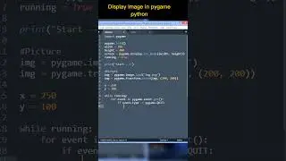 Pygame - Display Image in Pygame python || Pygame python tutorial #python #pygame