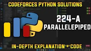 224A | Parallelepiped | Codeforces Python Solutions | Explanation + Walkthrough