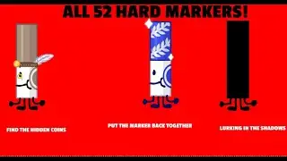 HOW TO GET ALL 52 HARD MARKERS IN ROBLOX FIND THE MARKERS!!!