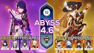 C0 Navia Hypercarry & C0 Raiden Hypercarry | Spiral Abyss 4.6 | Genshin Impact