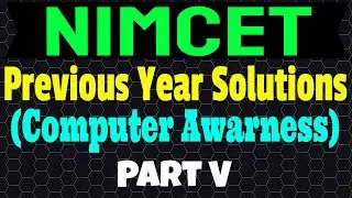 NIMCET Previous Year Solution (Computer Awareness) Part V