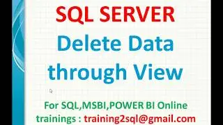 SQL Views | Delete data through view in SQL | Delete view data in SQL | Sql view delete