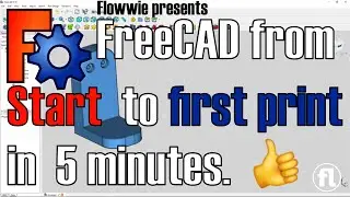 From Start to first 3D print in 5 Minutes with FreeCAD 0.19 (English)