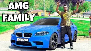 ХАСАНИМ НА БМВ М5 ПО ГОРОДУ С AMG FAMILY ! CRMP BLACK RUSSIA MOBILE ⚡ГАРВИН