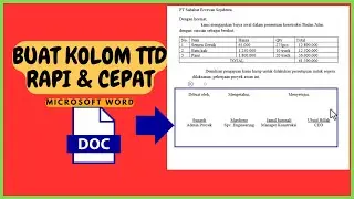 Cara cepat buat kolom tanda tangan di word