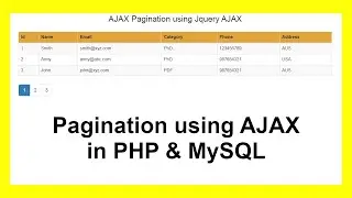 Pagination using AJAX in PHP & MySQL with Source Code