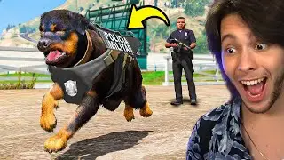 JOGANDO GTA 5 com o CHOP POLICIAL!!