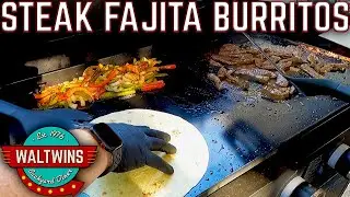 STEAK FAJITA BURRITOS ON THE GRIDDLE HAVE TO BE YOUR NEXT COOK!🔥 EASY GRIDDLE RECIPE