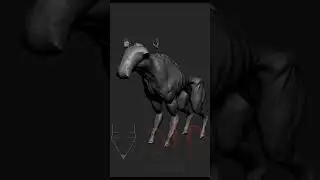 ZBrush Creature Character Block Out Under 1 Minute | COMING SOON #viralshorts  #zbrush #3dmodeling